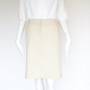 DKNY Khaki Ruffle Pocket Skirt Size 4